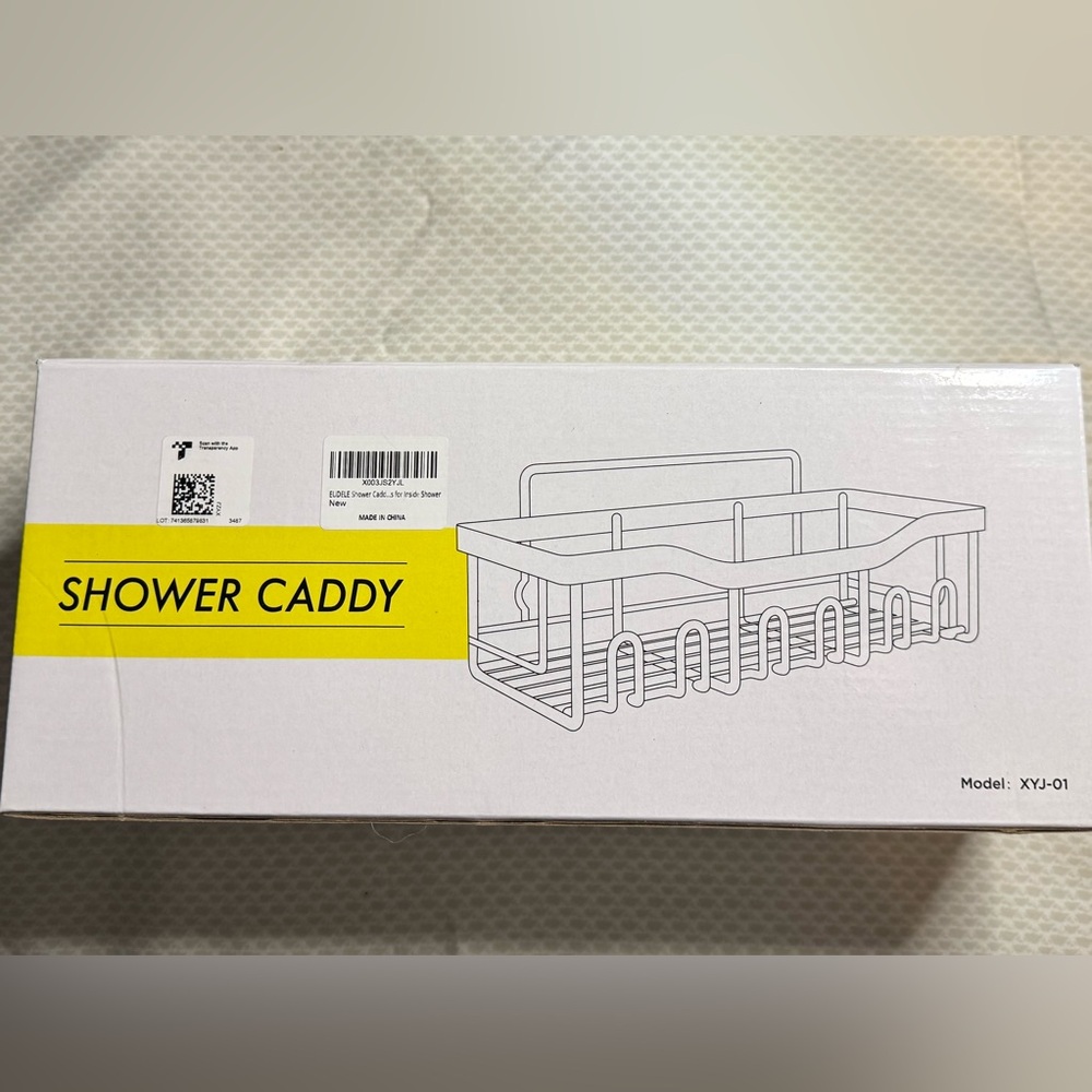 EUDELE Adhesive Shower or Kitchen Caddy, 5 Pack Rustproof Stainless Organizer.